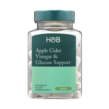 H&B GLUCOSE SUPPORT obuolių sidro actas, 60 tablečių