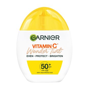 GARNIER VITAMIN C WONDER TINT SPF50+ apsauginis veido fluidas, 40 ml