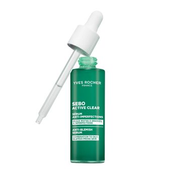 YVES ROCHER SEBO ACTIVE CLEAR ANTI-BLEMISH veido serumas, 30 ml