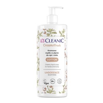 CLEANIC COTTON SOOTHING rankų ir kūno skystasis muilas, 500 ml