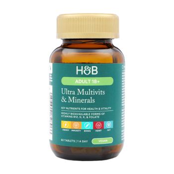 H&B ULTRA multivitaminai ir mineralai suaugusiems 18+, 60 tablečių