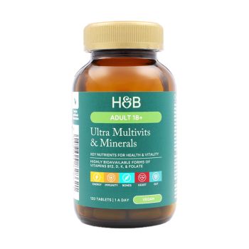 H&B ULTRA multivitaminai ir mineralai suaugusiems 18+, 120 tablečių
