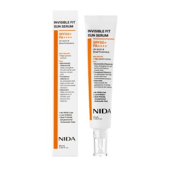 NIDA INVISIBLE FIT SUN SPF50 veido serumas, 40 ml