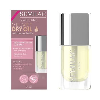 SEMILAC VELVET sausasis nagų ir nagų odelių aliejus, 7 ml