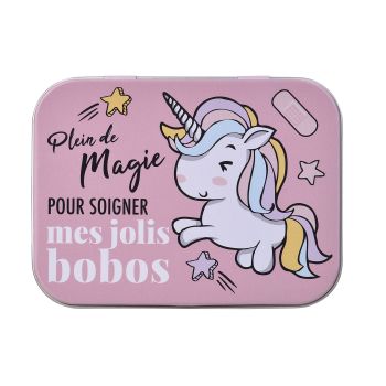 UNICORN MAGIE vaikų pleistrai su metaline dėžute