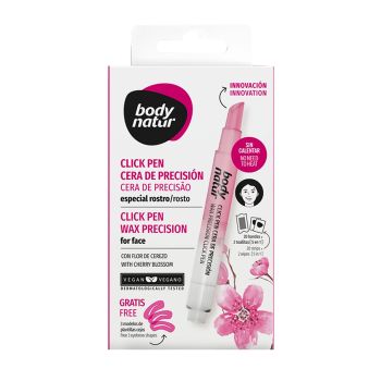 BODY NATUR depiliacinis vaško veido pieštukas (3.6 ml) + juostelės (20 vnt.)