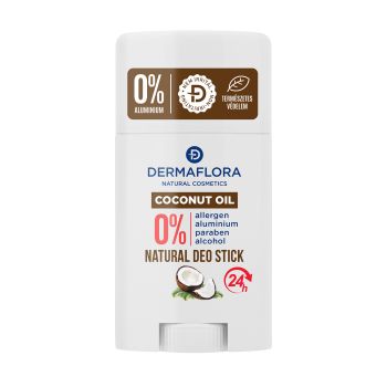 DERMAFLORA 0% COCONUT OIL pieštukinis dezodorantas, 50 ml