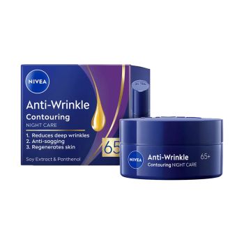 NIVEA 65+ ANTI-WRINKLE CONTOURING naktinis kremas, 50 ml