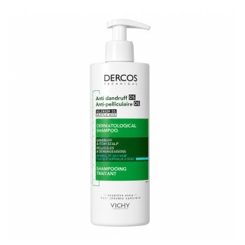 VICHY DERCOS ANTI-DANDRUFF plaukų šampūnas, 390 ml