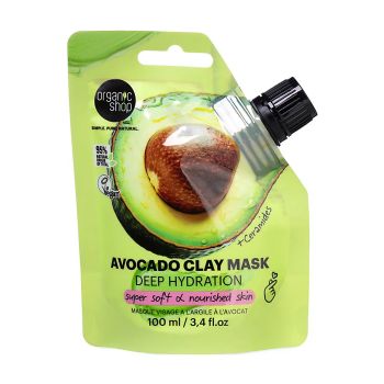 ORGANIC SHOP AVOCADO DEEP HYDRATION veido molio kaukė, 100 ml