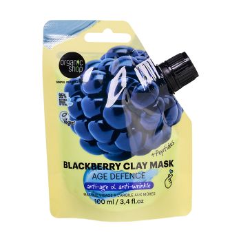 ORGANIC SHOP BLACKBERRY AGE DEFENCE veido molio kaukė, 100 ml