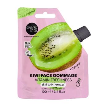 ORGANIC SHOP KIWI FACE GOMMAGE VITAMIN FRESHNESS veido šveitiklis, 100 ml