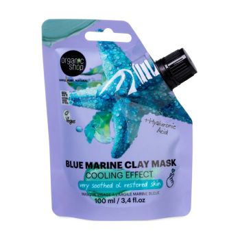 ORGANIC SHOP BLUE MARINE COOLING EFFECT veido molio kaukė, 100 ml