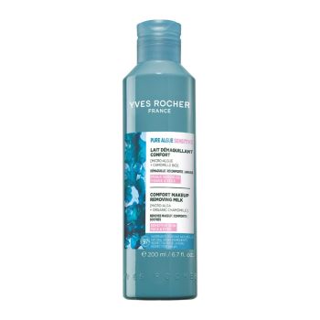 YVES ROCHER PURE ALGUE SENSITIVE COMFORT valomasis makiažo pienelis, 200 ml