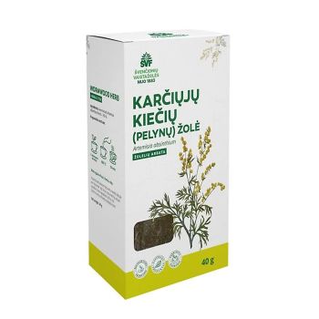 ŠVENČIONIŲ VAISTAŽOLĖS KARČIŲJŲ KIEČIŲ PELYNŲ ŽOLĖ, žolelių arbata 40g