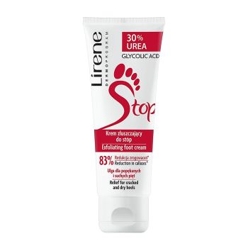 LIRENE EXFOLIATINTG 30% UREA pėdų kremas, 75 ml