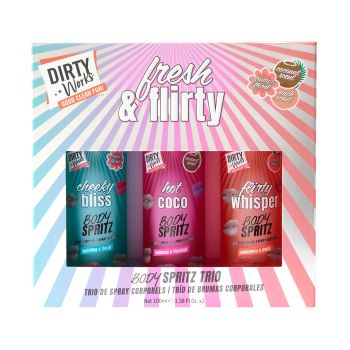 DIRTY WORKS FRESH & FLIRTY kūno purškiklių rinkinys