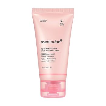 MEDICUBE PDRN PINK CAFFEINE NIGHT WRAPPING naktinė veido kaukė, 75 ml
