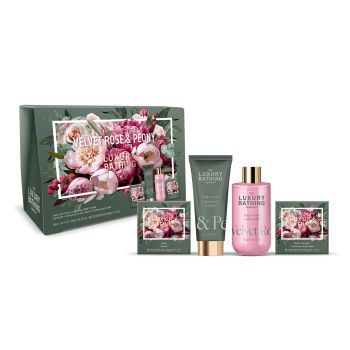 LUXURY VELVET ROSE & PEONY dovanų rinkinys