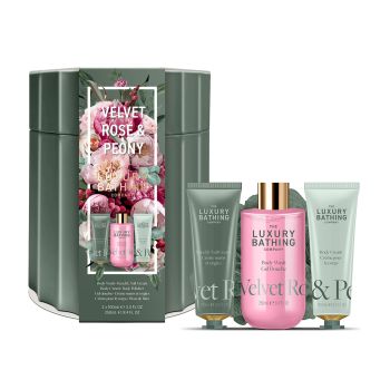 LUXURY BATHING VELVET ROSE & PEONY dovanų rinkinys