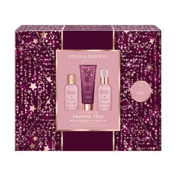 BAYLIS & HARDING PAMPER TRIO WILD CHERRY & VANILLA dovanų rinkinys