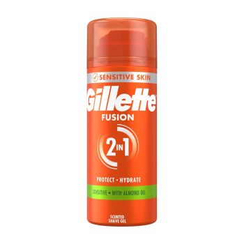 GILLETTE FUSION SENSITIVE SKIN 2IN1 skutimosi želė, 75 ml