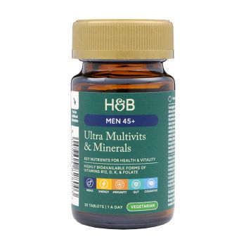 H&B ULTRA multivitaminai ir mineralai 45+ vyrams, 30 tablečių