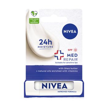 NIVEA MED REPAIR lūpų balzamas, 4,8 g