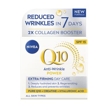 NIVEA Q10 POWER stangrinamasis dieninis kremas nuo raukšlių su SPF15, 50 ml