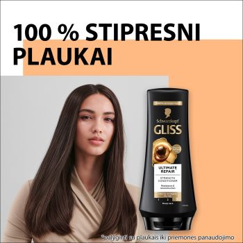 GLISS ULTIMATE REPAIR plaukų balzamas, 200 ml