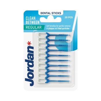 JORDAN CLEAN BETWEEN tarpdančių šepetėliai, (20 vnt.)