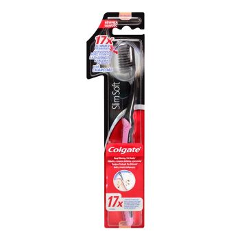 COLGATE SLIM SOFT CHARCOAL dantų šepetėlis