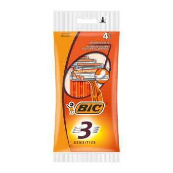 BIC 3 SENSITIVE vienkartiniai skustuvai (4 vnt.)