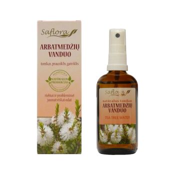 SAFLORA natūralus tonikas arbatmedžių vanduo, 100 ml
