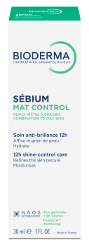 BIODERMA SEBIUM MAT CONTROL SHINE-CONTROL veido kremas, 30 ml