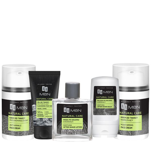 AA MEN NATURAL CARE vyrų odos priežiūros priemonės 