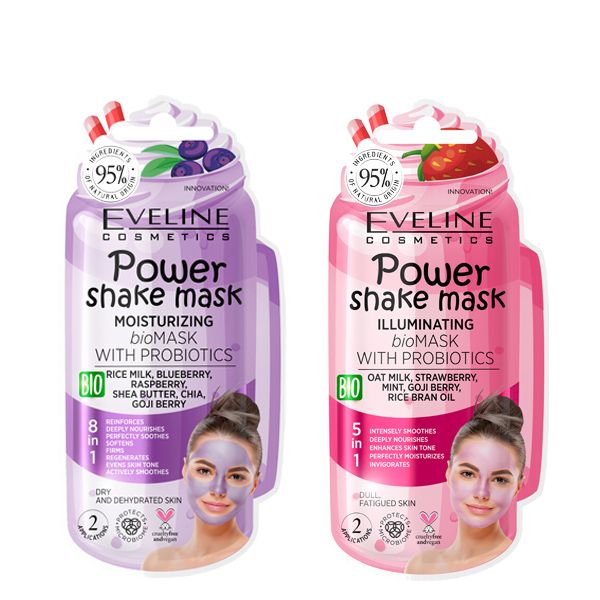 EVELINE POWER SHAKE BIO veido kaukės