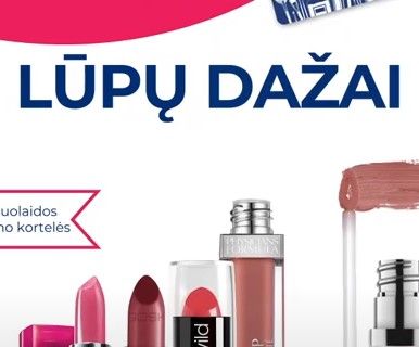 Lūpų dažams ir blizgiams -40%! Ir dar daugiau šios savaitės pasiūlymų