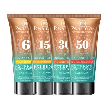 PEAU D'OR SUN apsauginiai veido ir kūno drėkikliai nuo saulės 100 ml
