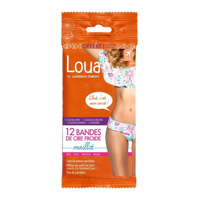 LOUA bikini srities šaltojo vaško depiliacinės juostelės (12 vnt.)