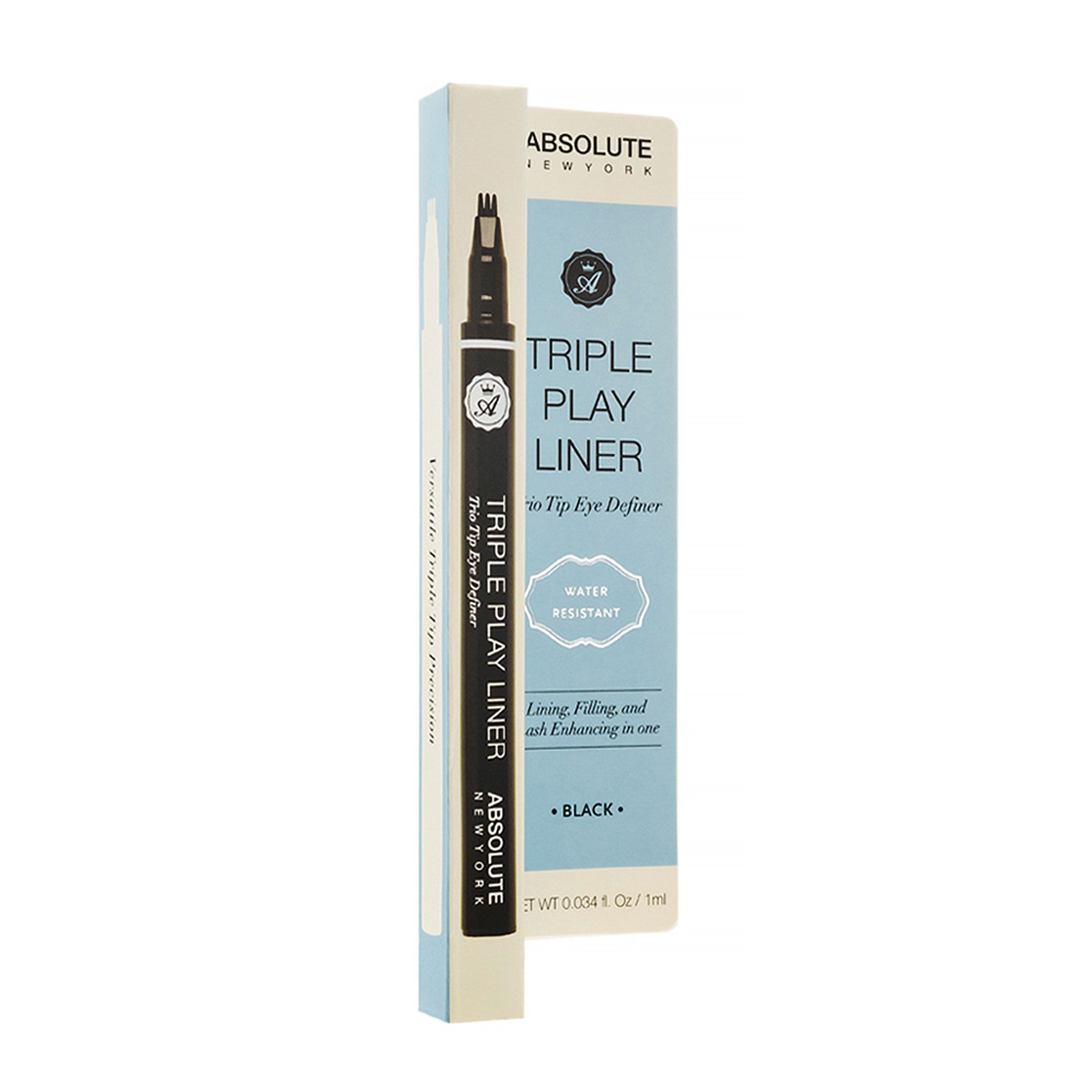 ABSOLUTE NEW YORK TRIPLE PLAY vandeniui atsparus akių kontūro ryškiklis 1 ml