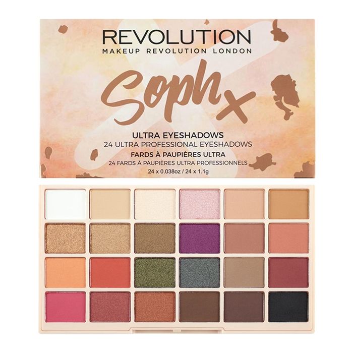 MAKEUP REVOLUTION SOPH akių vokų šešėlių paletė