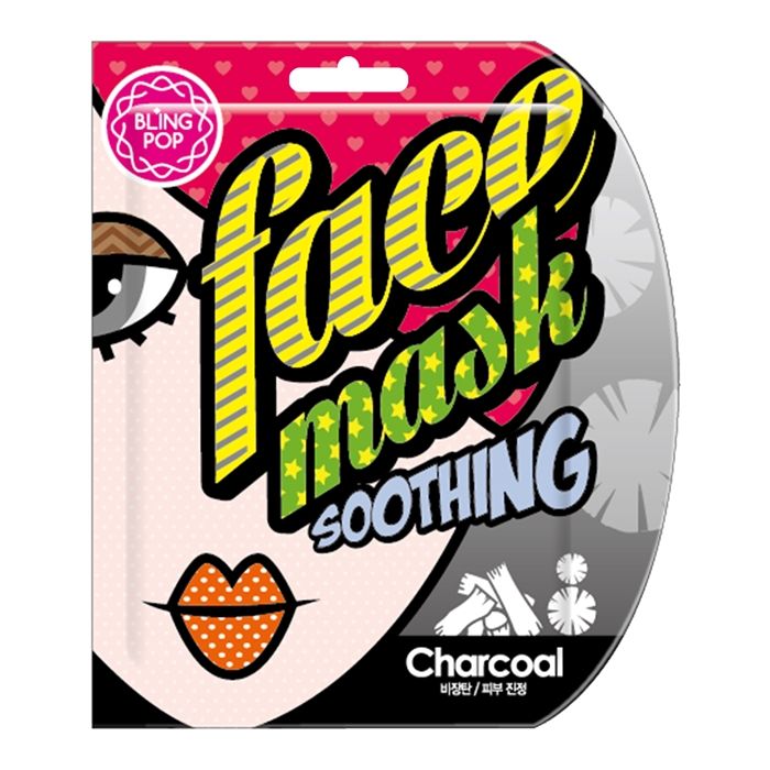 BLING POP SOOTHING CHARCOAL veido kaukė 25 ml