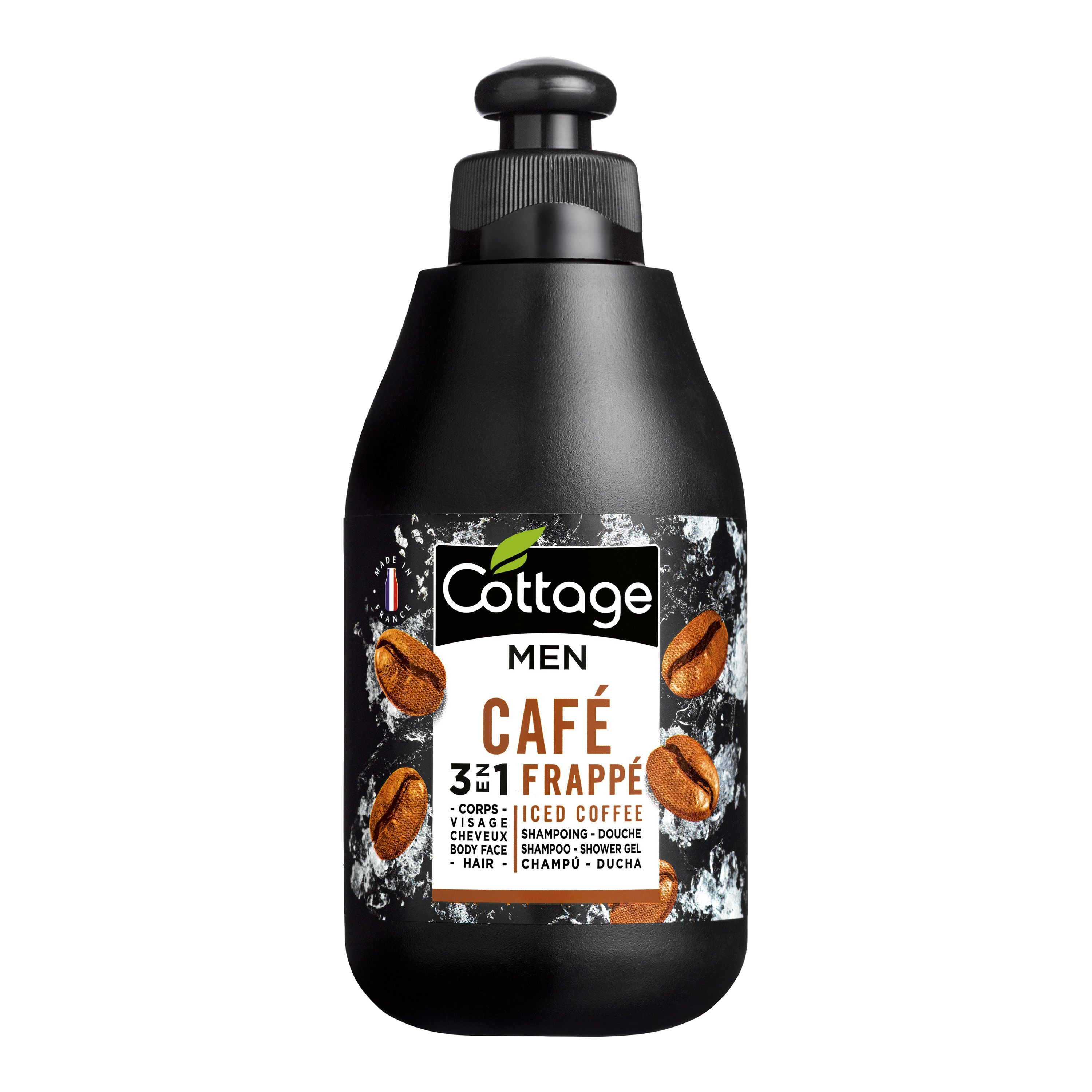 COTTAGE MEN 3 EN 1 CAFE FRAPPE plaukų šampūnas - dušo želė 250 ml