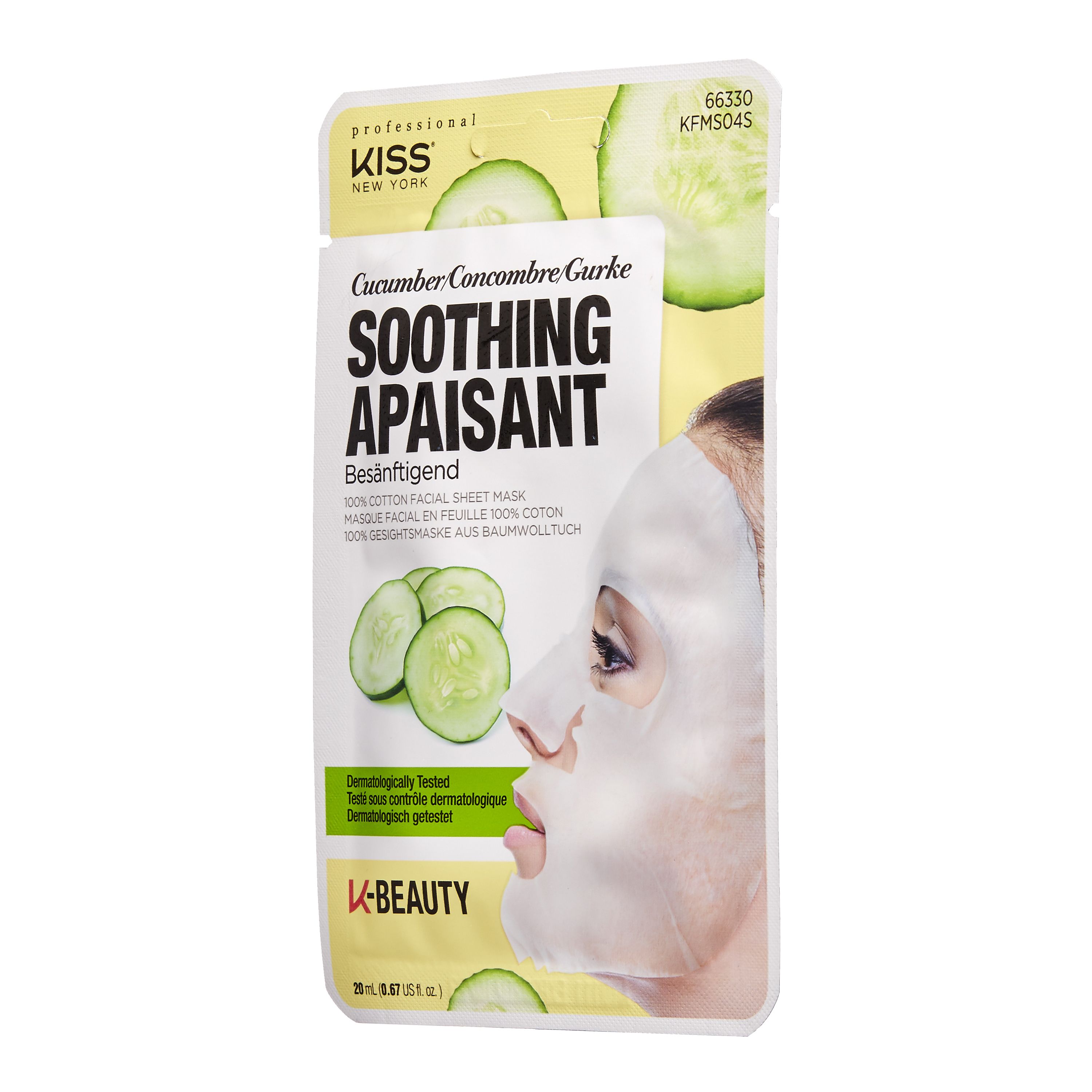 KISS SOOTHING APAISANT CUCUMBER veido kaukė 20 ml