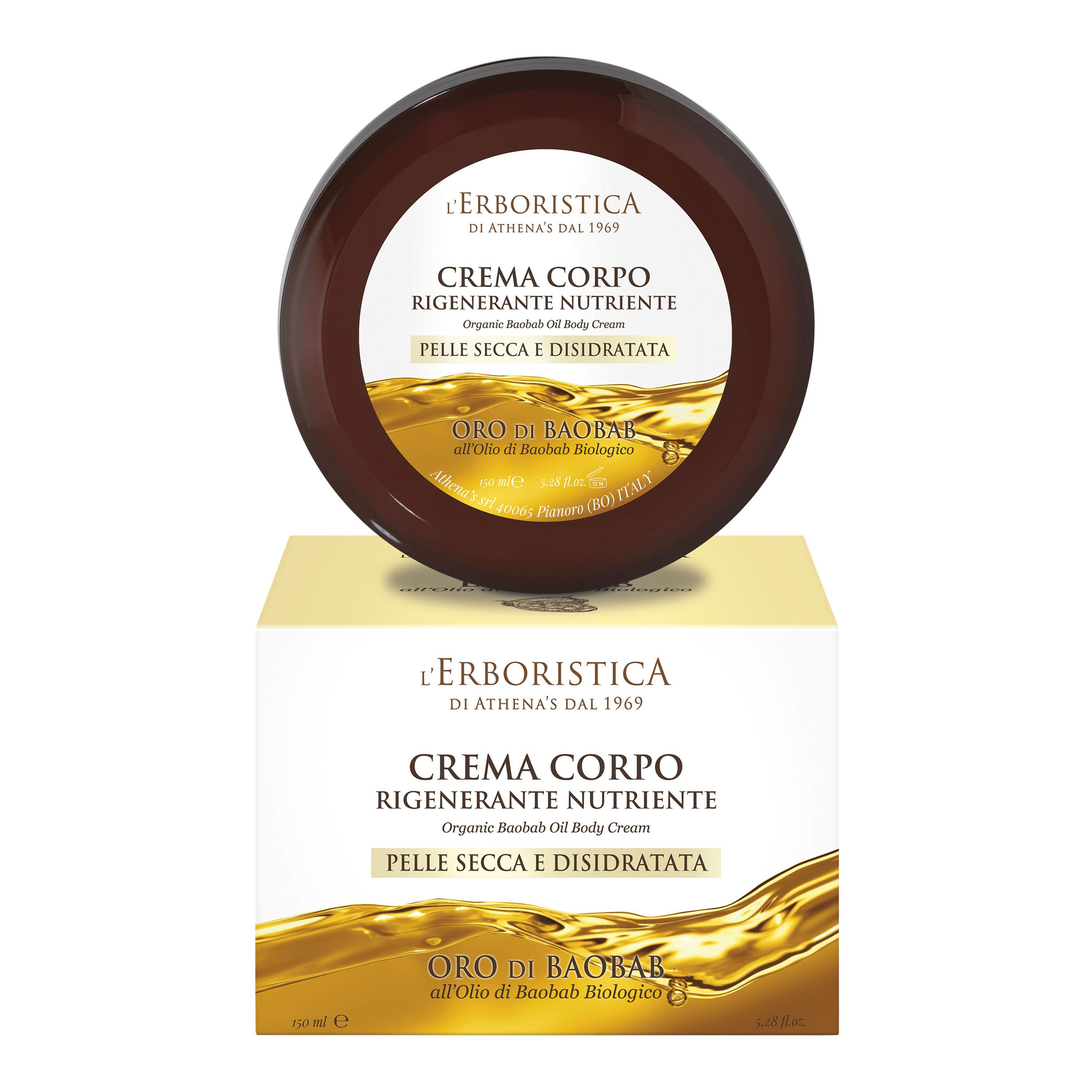 L'ERBORISTICA ORO DI BAOBAB kūno kremas 150 ml