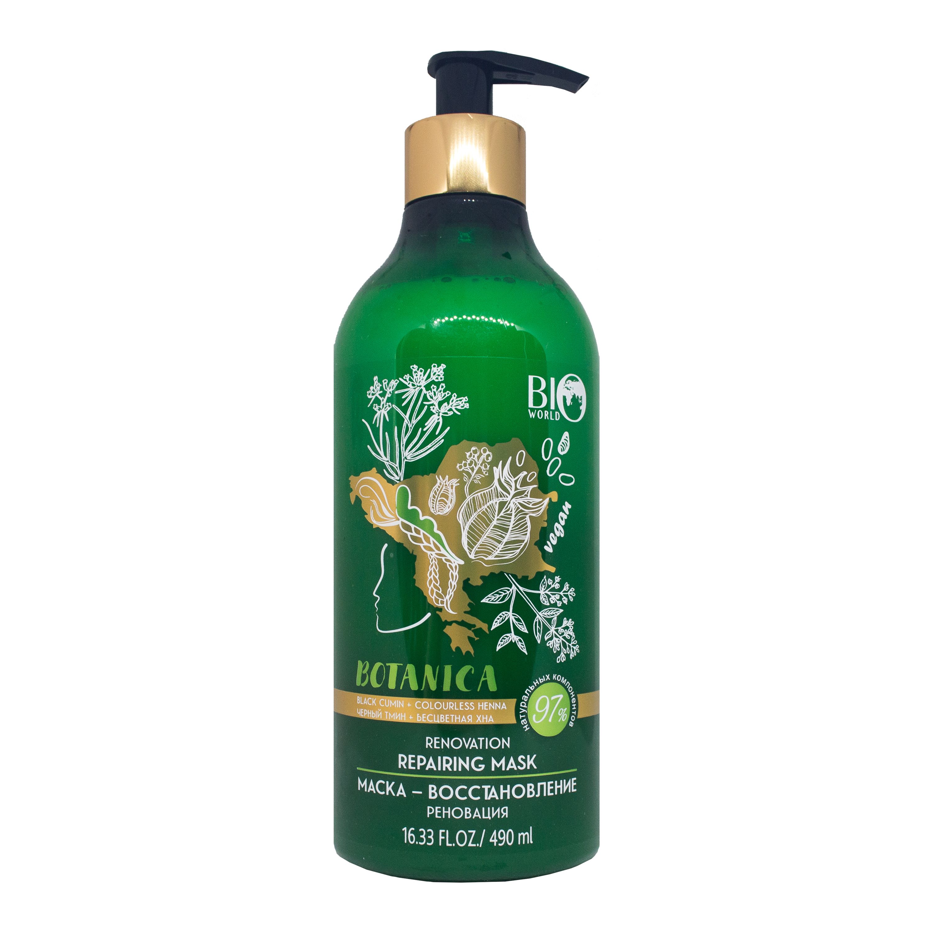 BIO WORLD BOTANICA RENOVATION plaukų kaukė 490 ml