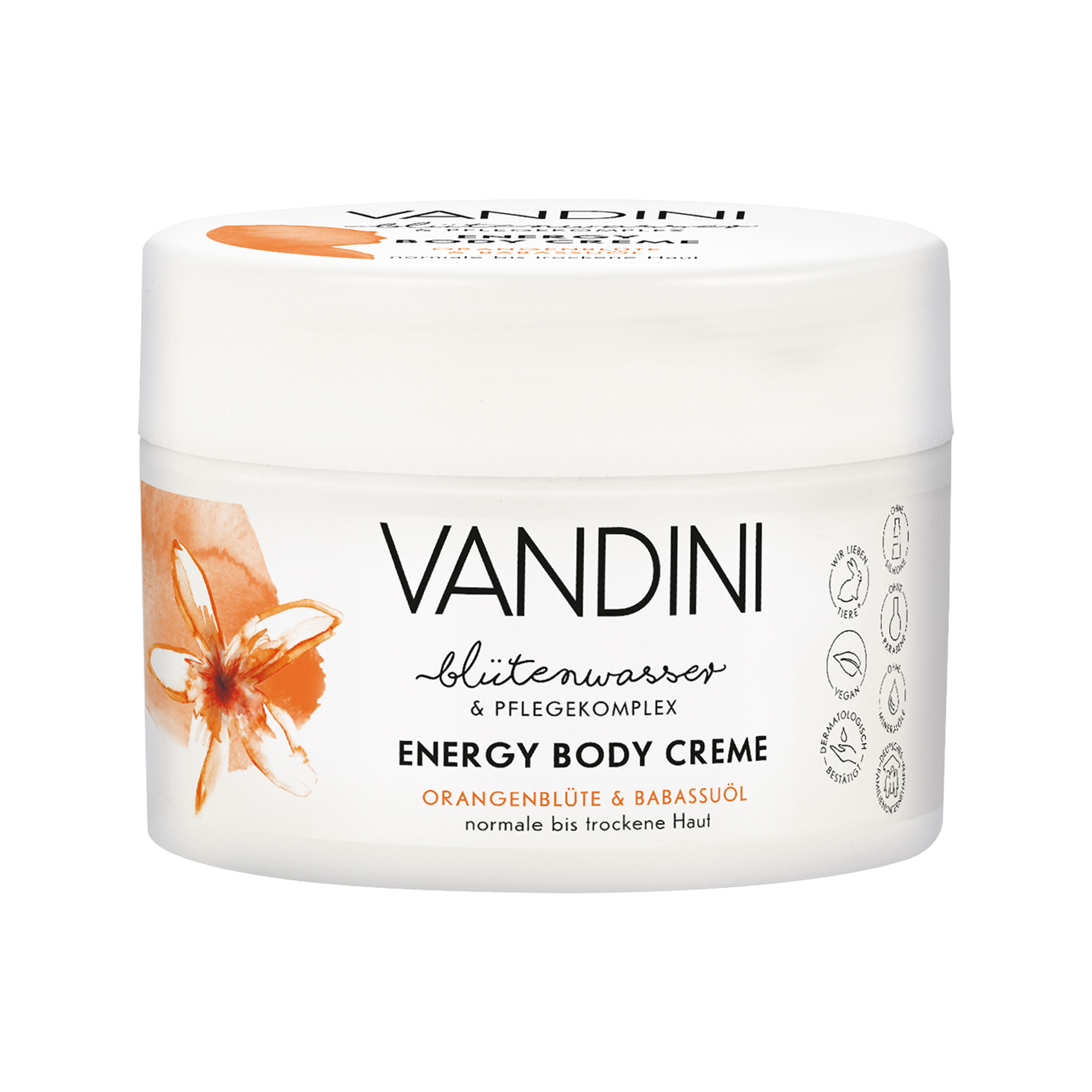 VANDINI ENERGY kūno kremas 200 ml