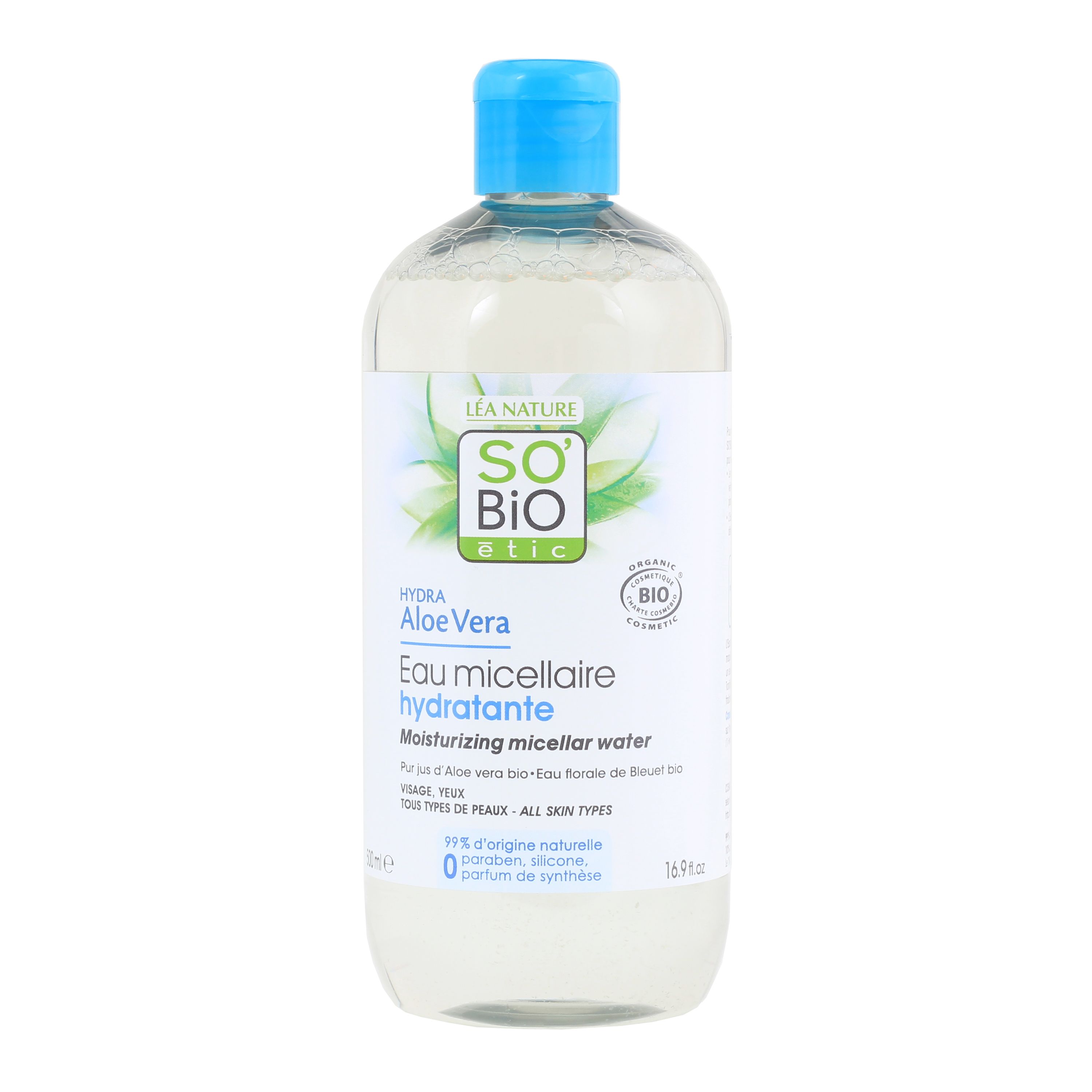SO'BIO HYDRA ALOE VERA drėkinamasis micelinis vanduo 500 ml