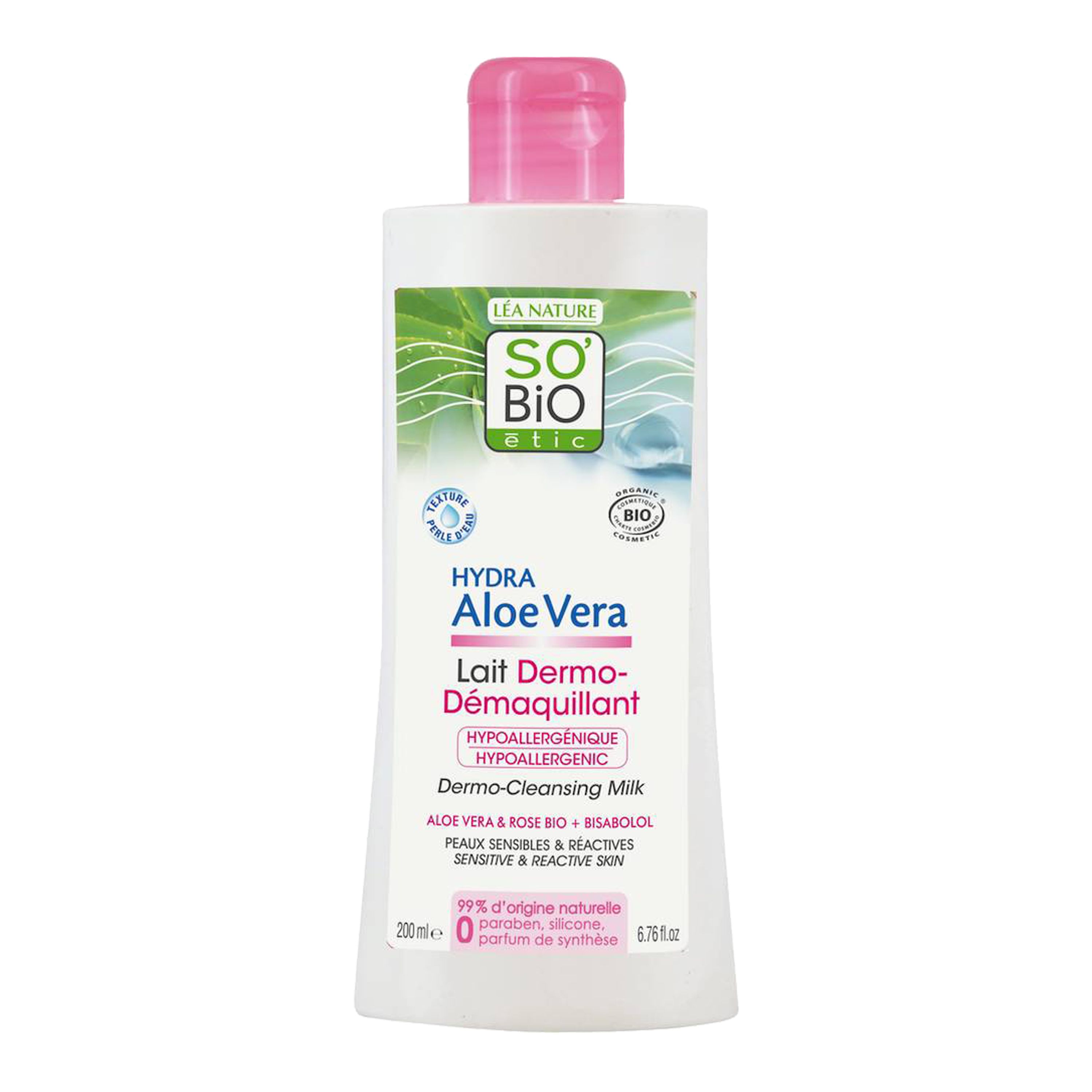 SO'BIO ETIC HYDRA ALOE VERA valomasis pienelis 200 ml